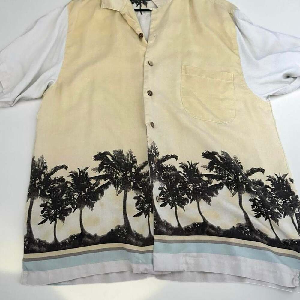 Tommy Bahama Palm Tree Silk Hawaiian Shirt